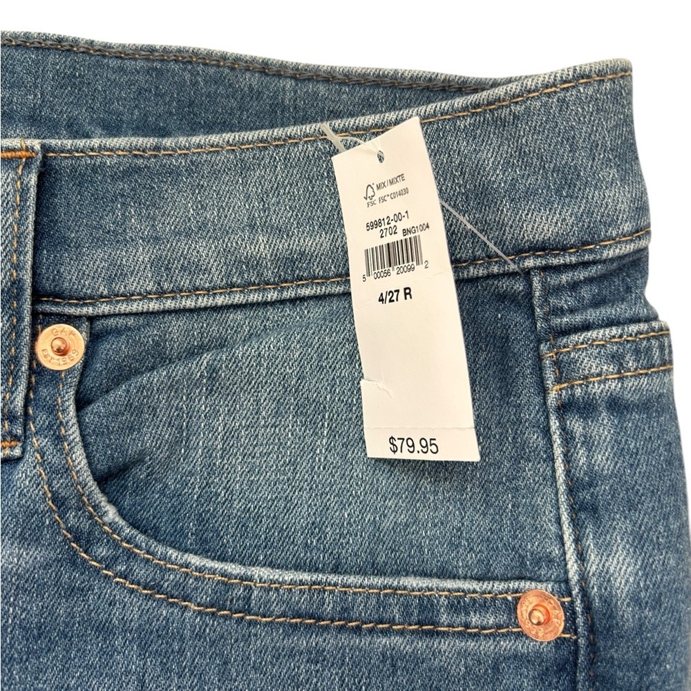 New! Gap Sky High True Skinny Ankle Jeans Distressed Size 27/4 - Picture 4 of 11